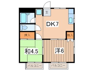 ハイツアドバンス６の物件間取画像